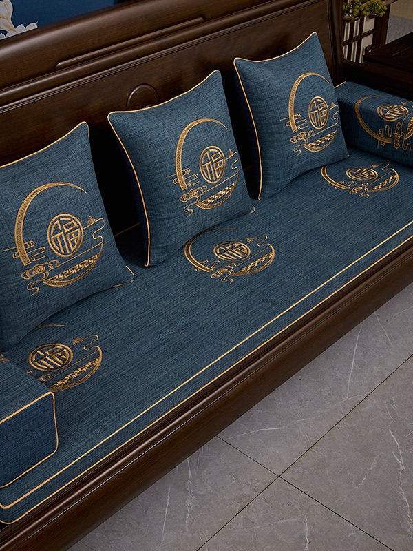 中式红木沙发坐垫定制高密度海绵垫乳胶椰棕防滑实木沙发垫椅垫子