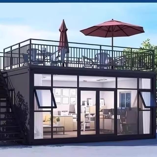 集装箱板房带装修玻璃幕墙文旅出口移动房屋临时办公住人集装箱房