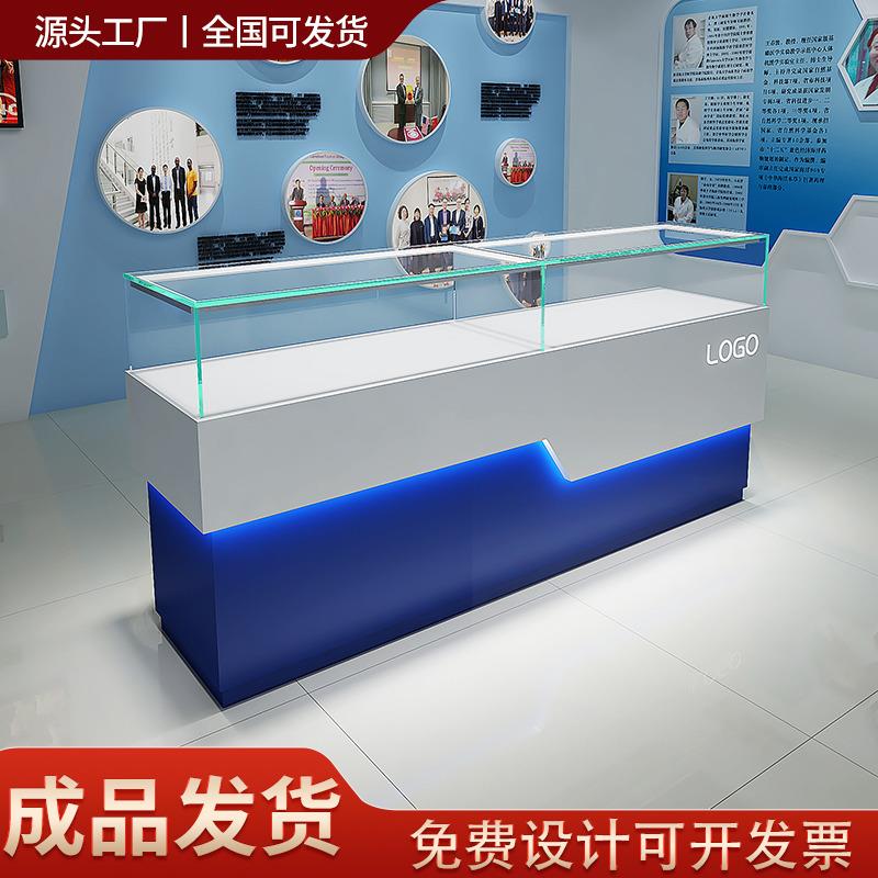 新款烤漆展示柜造型创意展厅产品展示校史馆文化展现荣誉馆证书展