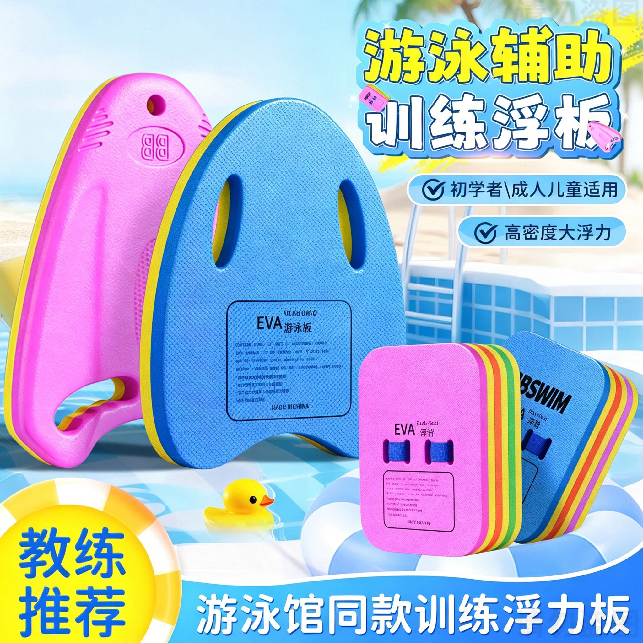 德国游泳浮板浮板成人儿童漂浮神器初学打水板背漂学游泳辅助装备