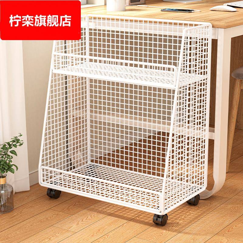 书包置物架桌下收纳筐办公室好物家用神器可移动桌边放零食小推车