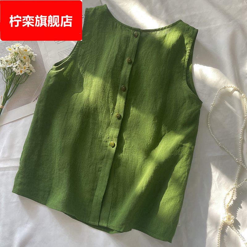 2025新款复古印花圆领套头小衫显瘦百搭打底外穿背心吊带遮肉