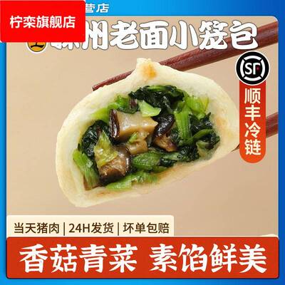 嵊州小笼包手工老面青菜包子儿童营养早餐速食冷冻半成品家用面