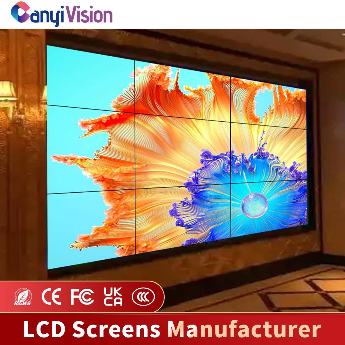 液晶46/49/55寸Lcd拼接屏广告显示屏监控会议室酒吧拼接大屏幕