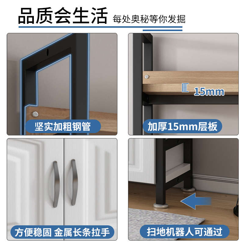 书架置物架落地多层铁艺家用简易书柜客厅收纳架子钢木货架储物架