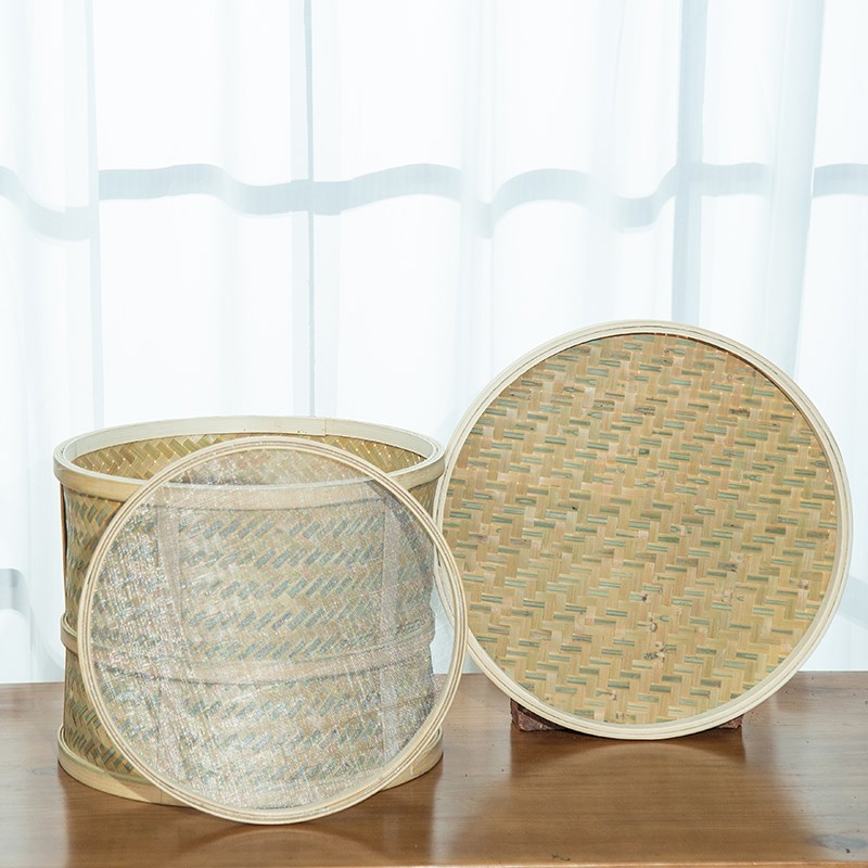 竹笼烘焙笼碳烤岩茶茶台竹编提香烘茶叶碳焙花茶簸箕绘画筐子篓子