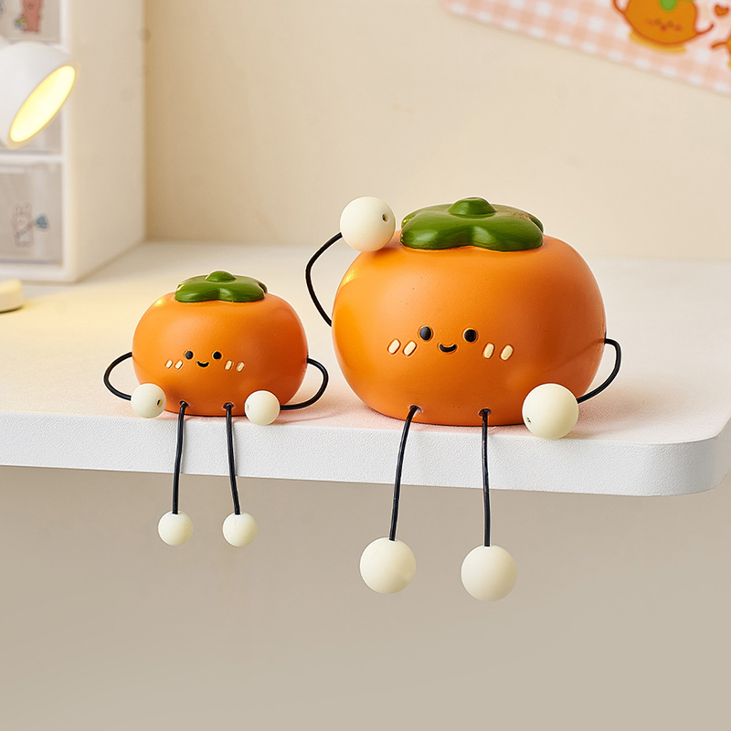 一家四口创意吊脚娃娃小摆件玄关客厅电视机柜书房桌面家居装饰品