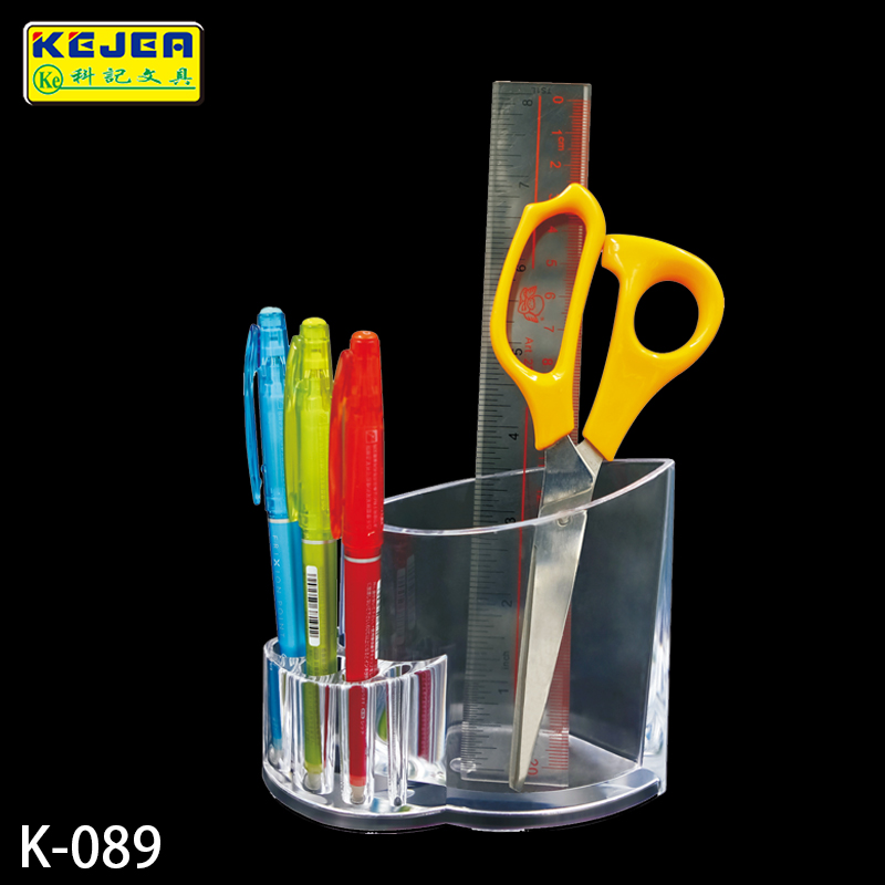 科记k079多功能笔筒桌面收纳名片座时尚创意笔座办公小清新笔插