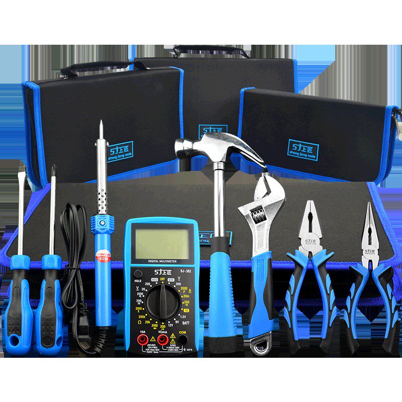 上匠家用工具套装多功能五金工具包套装水电工工具箱手动工具组合