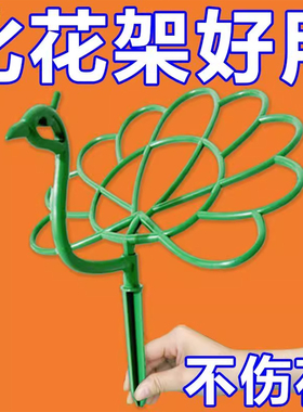 金枝玉叶定型架花卉专用支撑架庭院固定架花架子固定孔雀造型植物