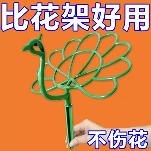 金枝玉叶定型架花卉专用支撑架庭院固定架花架子固定孔雀造型植物