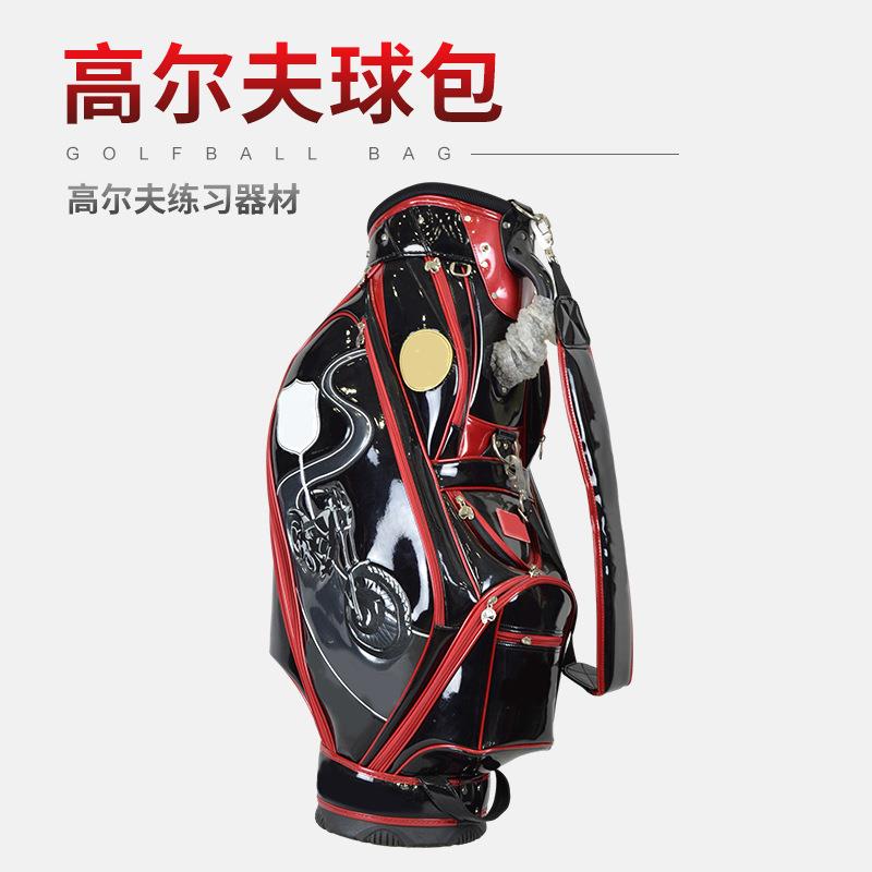 高跨境尔夫球包PU复合料轻便红酒包支架包便携摩托车款高尔夫球袋