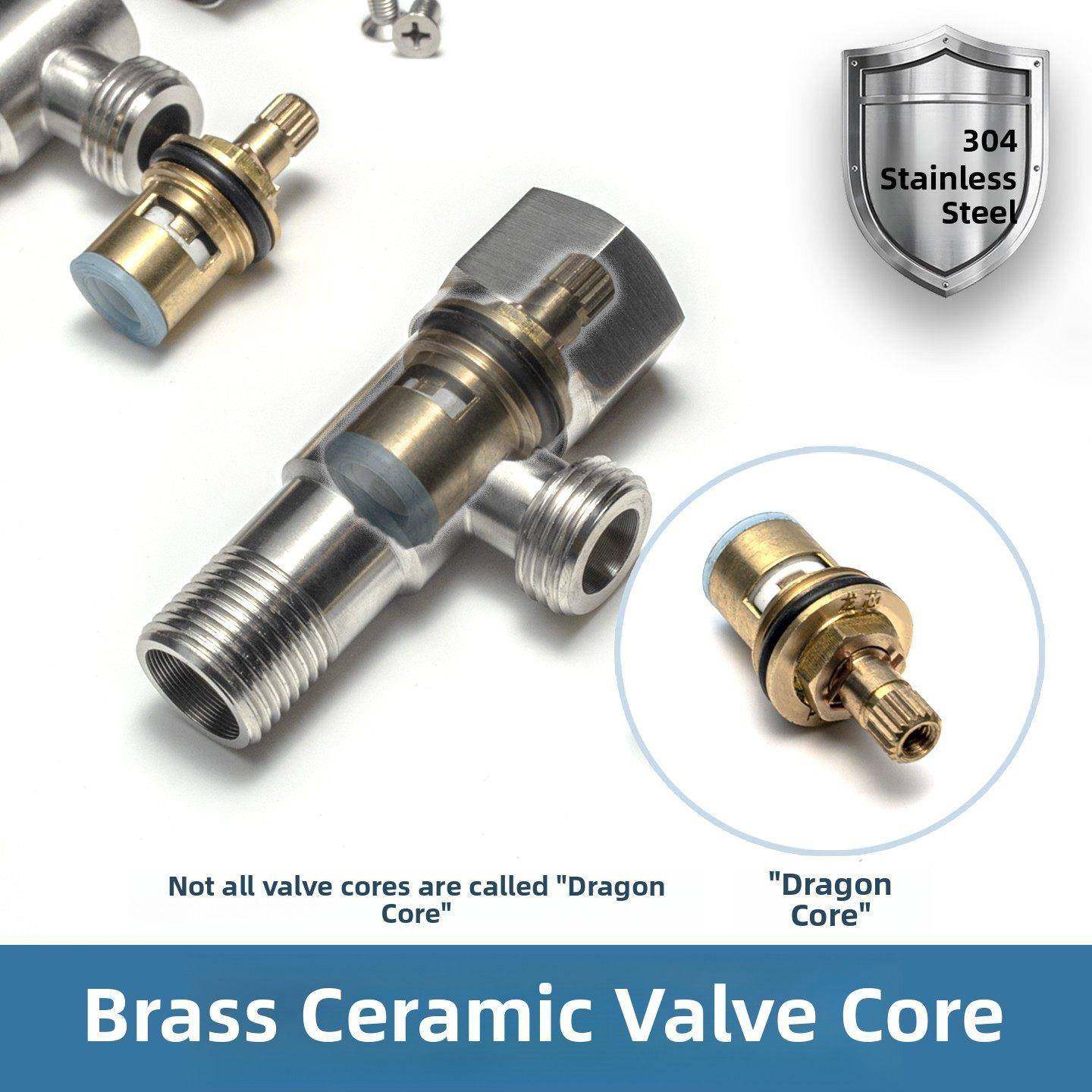 304不锈钢角阀加厚防爆加长通用4分接口家用厨房卫生间面盆热水器