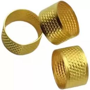 加厚手工金属金色顶针箍缝纫工具可调节抵戒顶针圆形指套家用