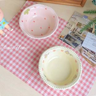 汤米饭甜品碗 6英寸沙拉碗 紫藤花草莓陶瓷釉下彩餐具家用装