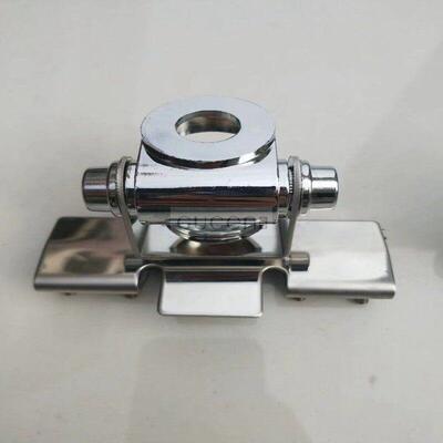 RB-400不锈钢夹边车载台对讲机天线卡边迷你万向边夹白色底座支架