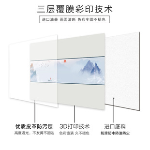 桌布防水防油PVC防烫免洗简约茶几餐桌垫皮革桌Y垫加厚定制 新中式