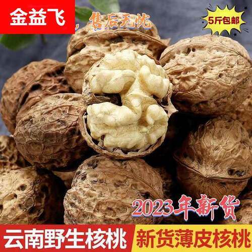 新货云南漾濞核桃薄皮纸皮干生核桃孕妇专用老树古树旗舰店