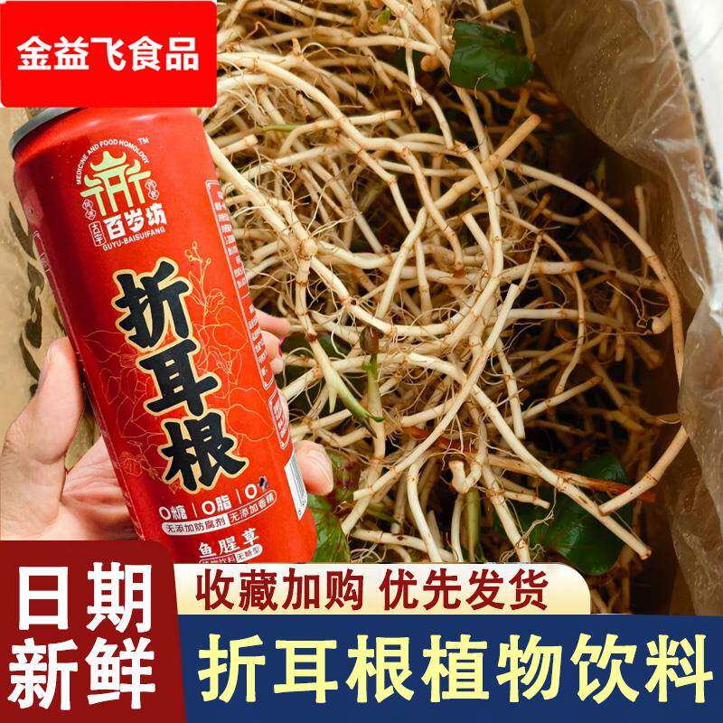 古宇百岁坊折耳根鱼腥草植物饮料无蔗糖解暑罐装凉茶怪味饮料整箱