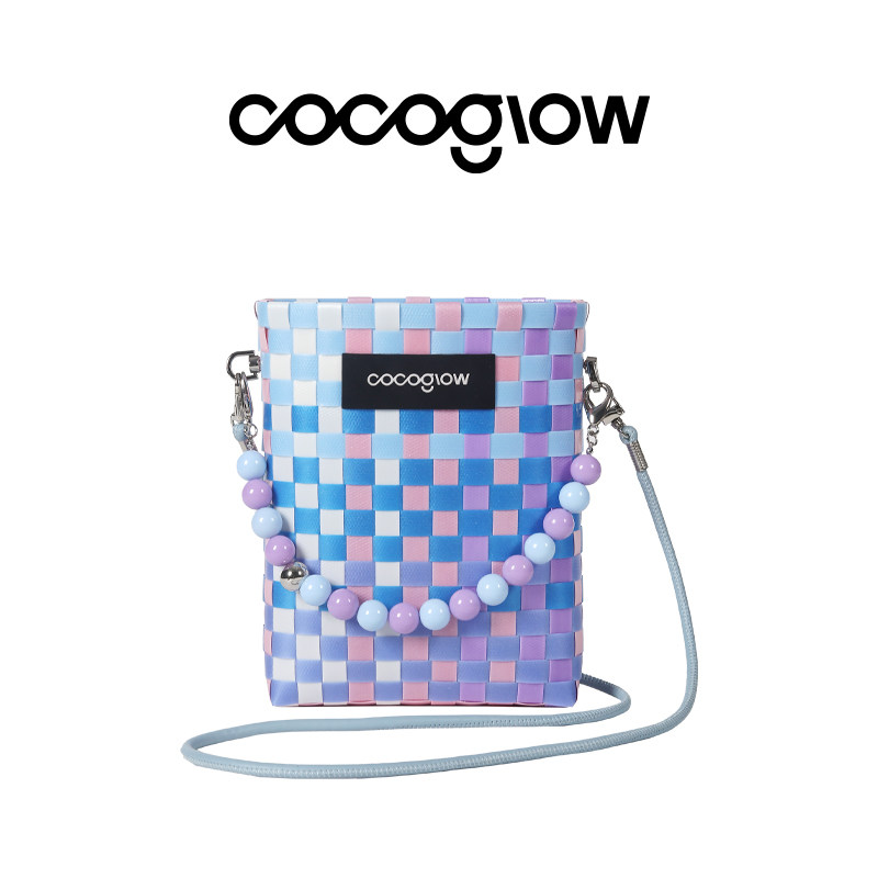 cocoglow26年新款春日多巴胺系列迷你菜篮子斜挎包女包手工编织包图片