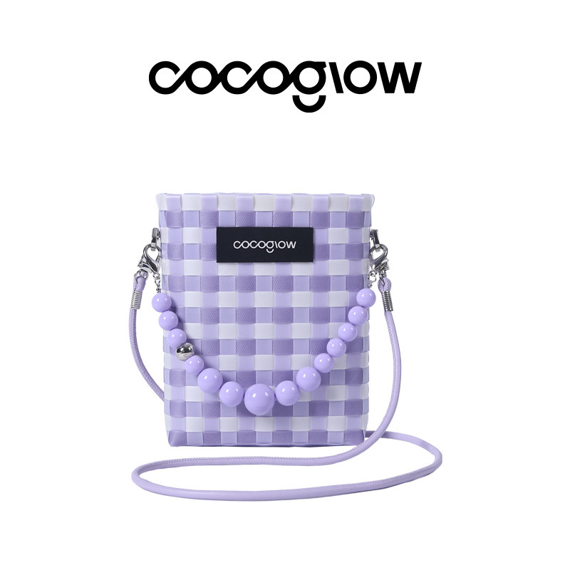 cocoglow春日多巴胺菜篮子斜挎包编织包