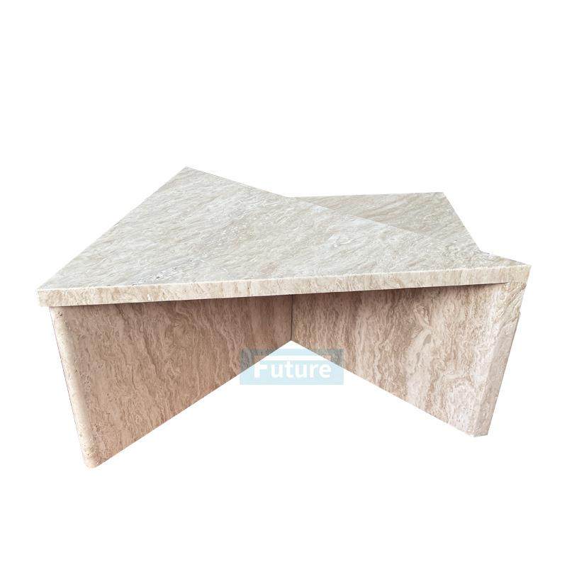 天然大理石米白洞三角形拼接咖啡桌现代简约轻奢咖啡桌客厅茶几边,基础建材,其它,淘宝优惠券,粉丝福利购,淘宝优惠卷