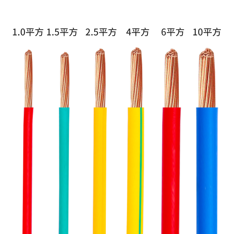 软电线BVR1/1.5/2.5/4/6/10平方国标多股多芯铜芯线家装家用50米