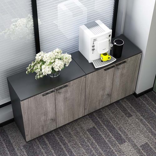 桌下文件柜办公柜木质边柜带锁办公室柜子印表机抽屉柜矮柜收纳柜