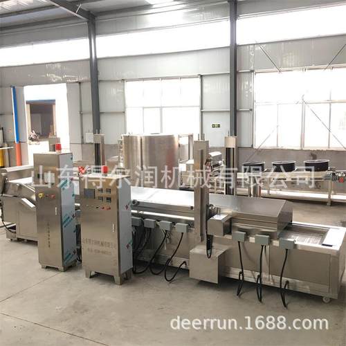 4500型蔬菜饼油炸机 油炸薯饼肉饼生产线 自动成型上浆裹粉工艺