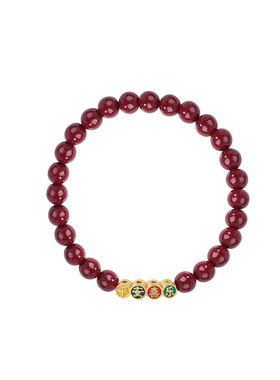 鱼头星星转运珠手串新中式朱砂百搭手链女生本命年官方正品饰品潮