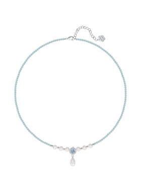 鱼头星星蓝色淡水珍珠项链女生轻奢轻奢复古简约饰品官方正品礼物