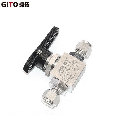 GITO捷拓 哈氏合金 耐腐不锈钢卡套高压直通球阀双卡套HC-276球阀