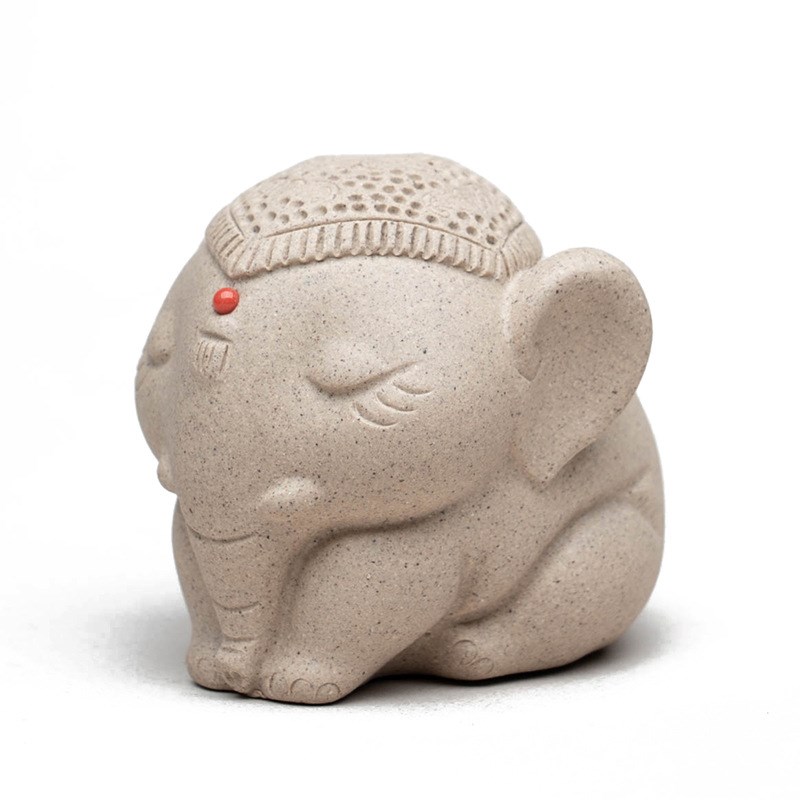 紫砂茶宠太平对象大象小摆件宜兴原矿手工可养茶具茶玩家居装饰品