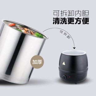 电子暖汤煲商用304不锈钢内胆保温锅汤炉酒店自助餐餐具电热粥锅