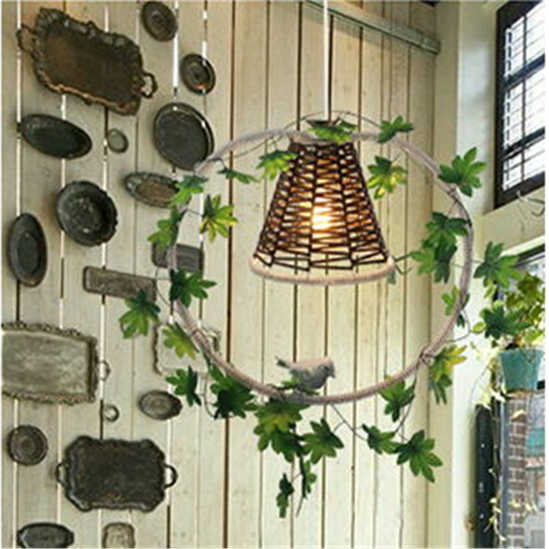 泸定县工程定制中式风格藤艺麻线竹编吊灯日式吊灯餐厅灯榻榻米灯