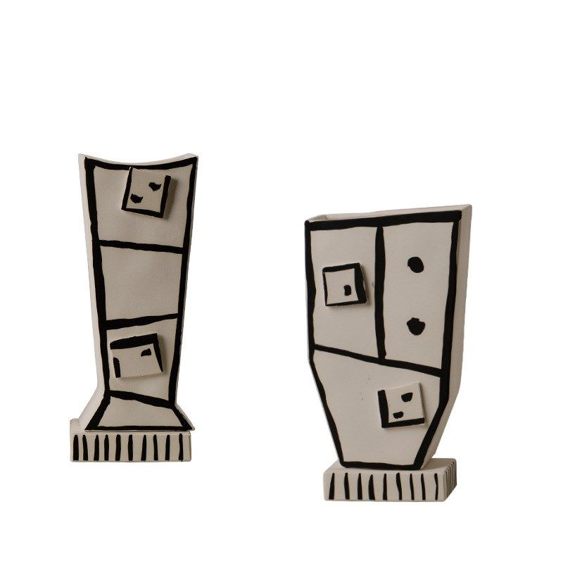 陶瓷花瓶简约墨菲斯玄关花器售楼处餐桌工艺品样板间软装艺术摆件