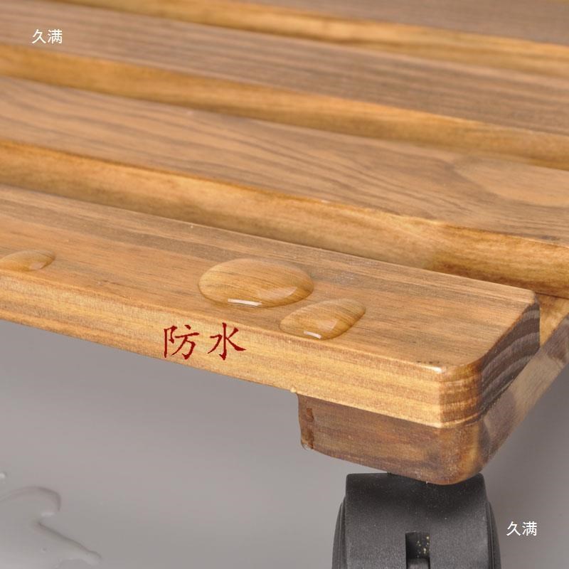 实木移动花架花托 万向轮花盆底座 移物架木托盘正方长方形万向轮