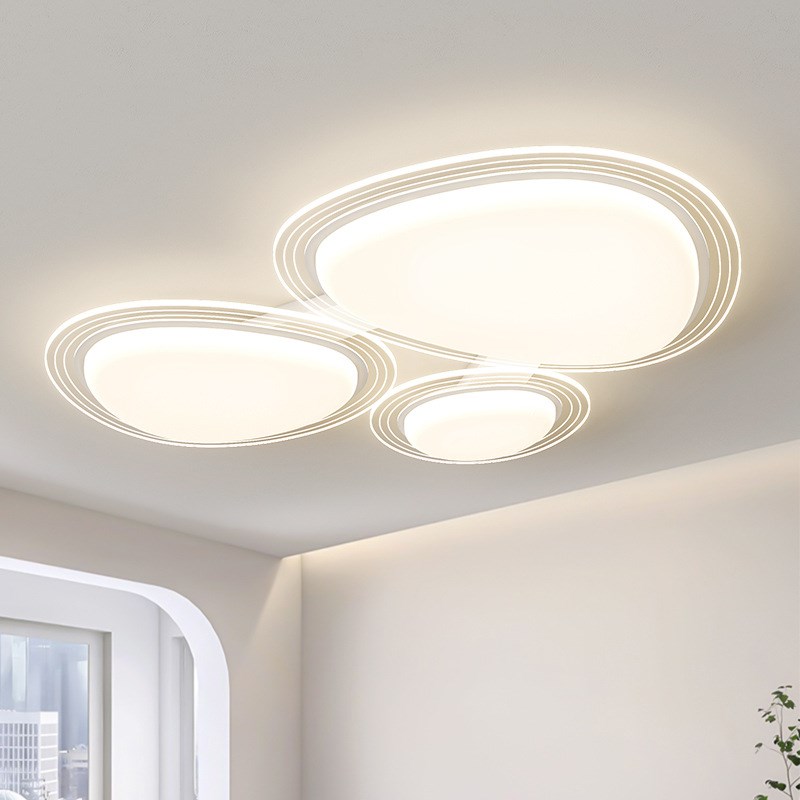 客厅灯现代简约大气鹅卵石新款主灯2025新款全屋组合套餐灯具中山