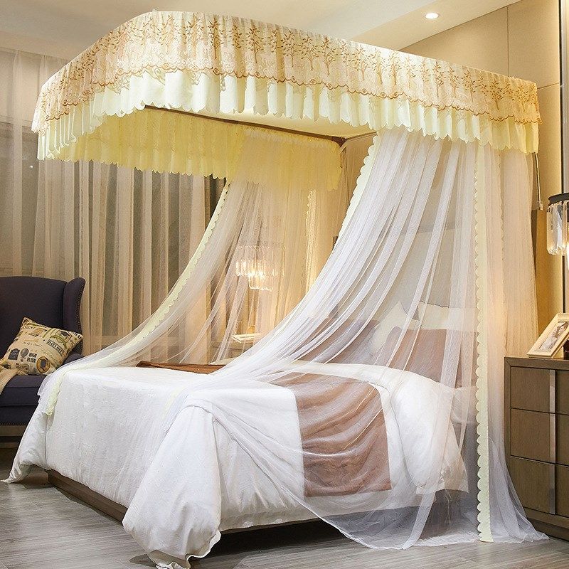 CB*2020新款遮光防尘轨道三开蚊帐落地导轨蚊帐床幔1.5m1.8m床,床上用品,蚊帐,淘宝优惠券,粉丝福利购,淘宝优惠卷