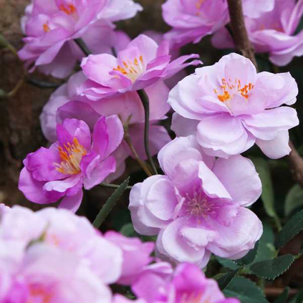 仿真蔷薇花藤假花藤条门头装饰造景客厅吊顶玫瑰花塑料藤蔓假植物