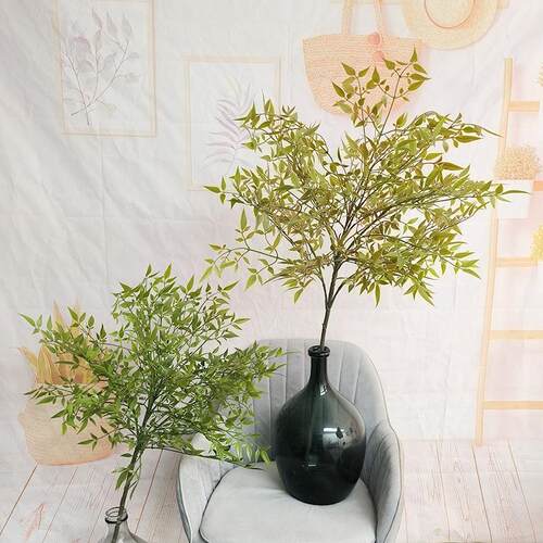 仿真花绿植南天装竹马醉木盆栽假树仿真植ZJ202201物单支摆放饰枝
