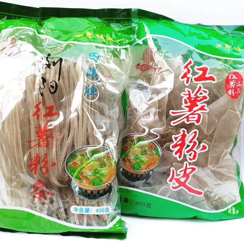 湖南农家红薯粉条粉皮400g苕粉汤粉丝农家手工地瓜粉宽扁粉粗酸辣