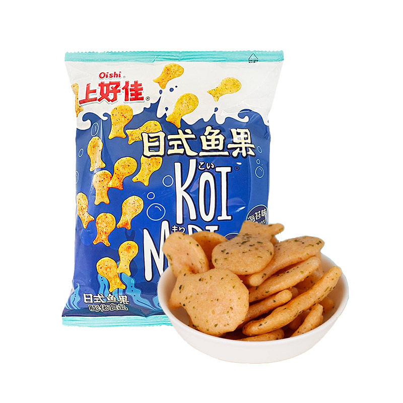 上好佳日式鱼果42g海苔味薯片小包装儿童膨化食品休闲解馋小零食
