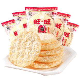 旺旺雪饼仙贝大份量大米饼休闲零食品饼干膨化整箱年货礼盒小吃