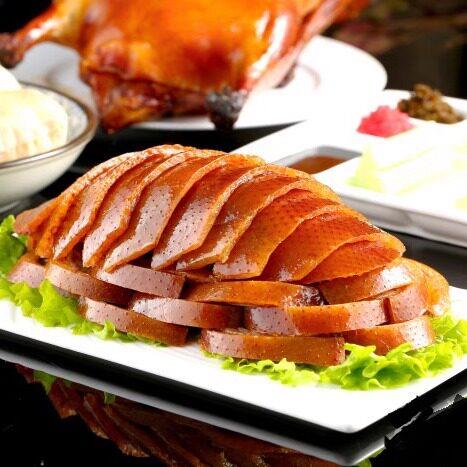 北京四季民福烤鸭整只现烤不腻熟食即食配薄饼酱料鸭架全套