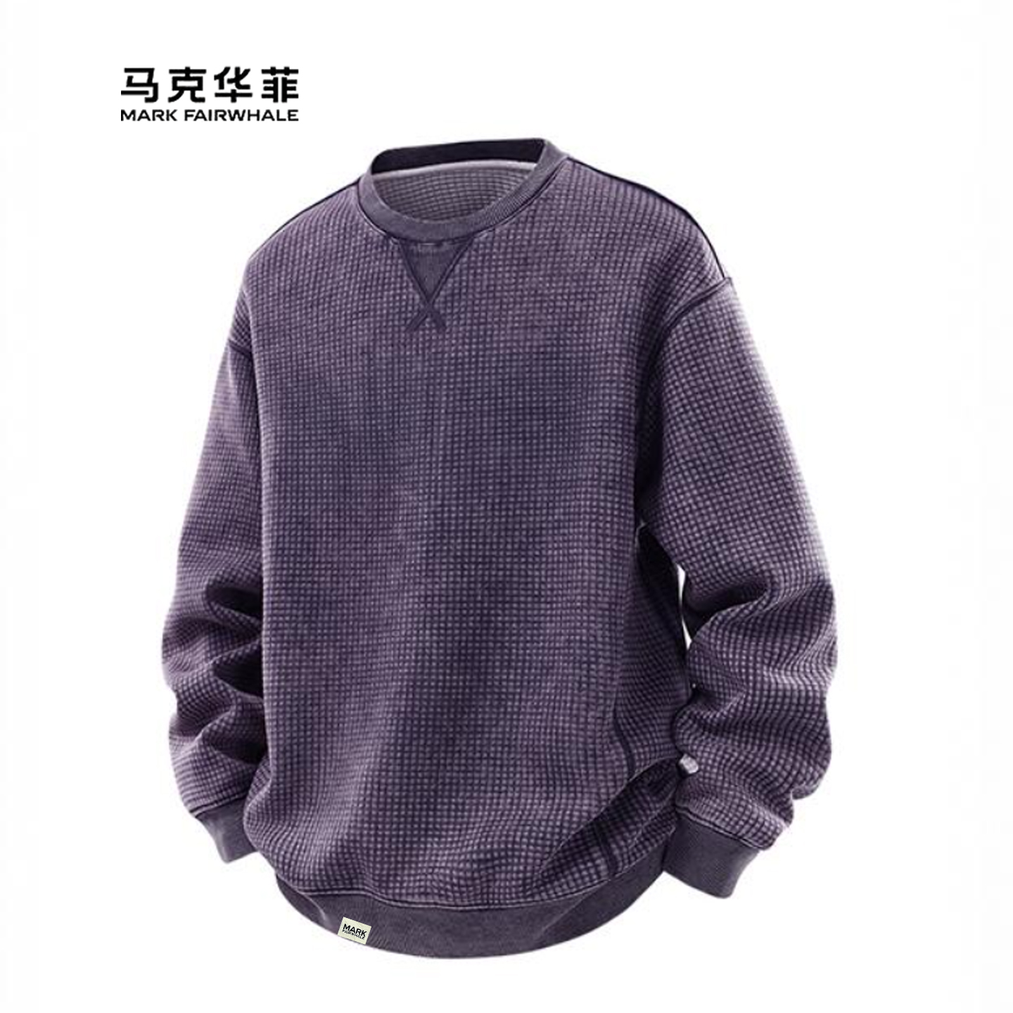 美式休闲圆领针织衫宽松百搭长袖