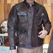 夹克 春秋男士 美式 油蜡马皮反绒M65猎装 复古做旧休闲立领短款 皮衣