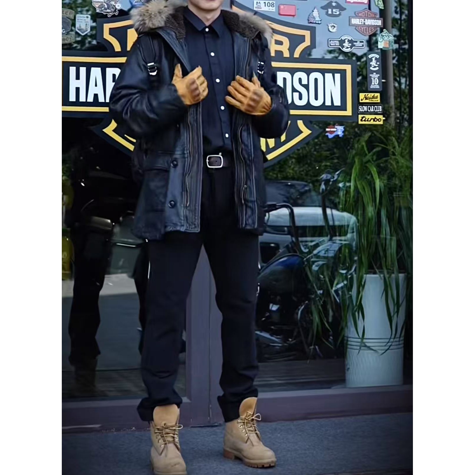 N3B防寒大衣.美式复古经典植鞣羊皮加厚保暖毛领男女连帽派克棉服