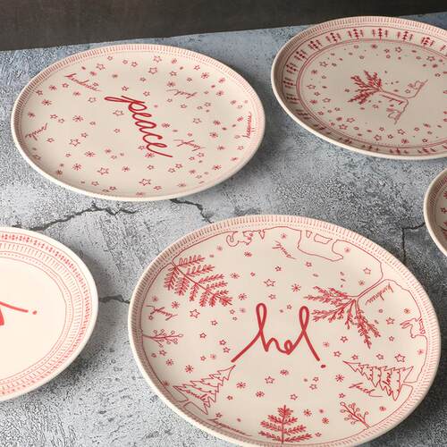 陶瓷餐具盘子 英国Royal Doulton ED圣诞系列Christmas碟