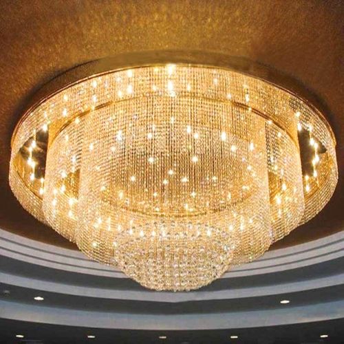 别墅创意鸟巢客厅灯K9水晶圆形吸顶灯酒店工程宴会厅大堂灯具定做